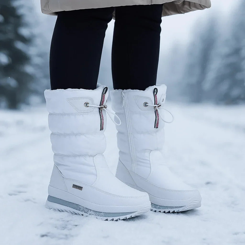 Quilted Mid Calf Womens Winter Boots Waterproof - Image 2