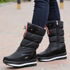 Quilted Mid Calf Womens Winter Boots Waterproof - Image 4