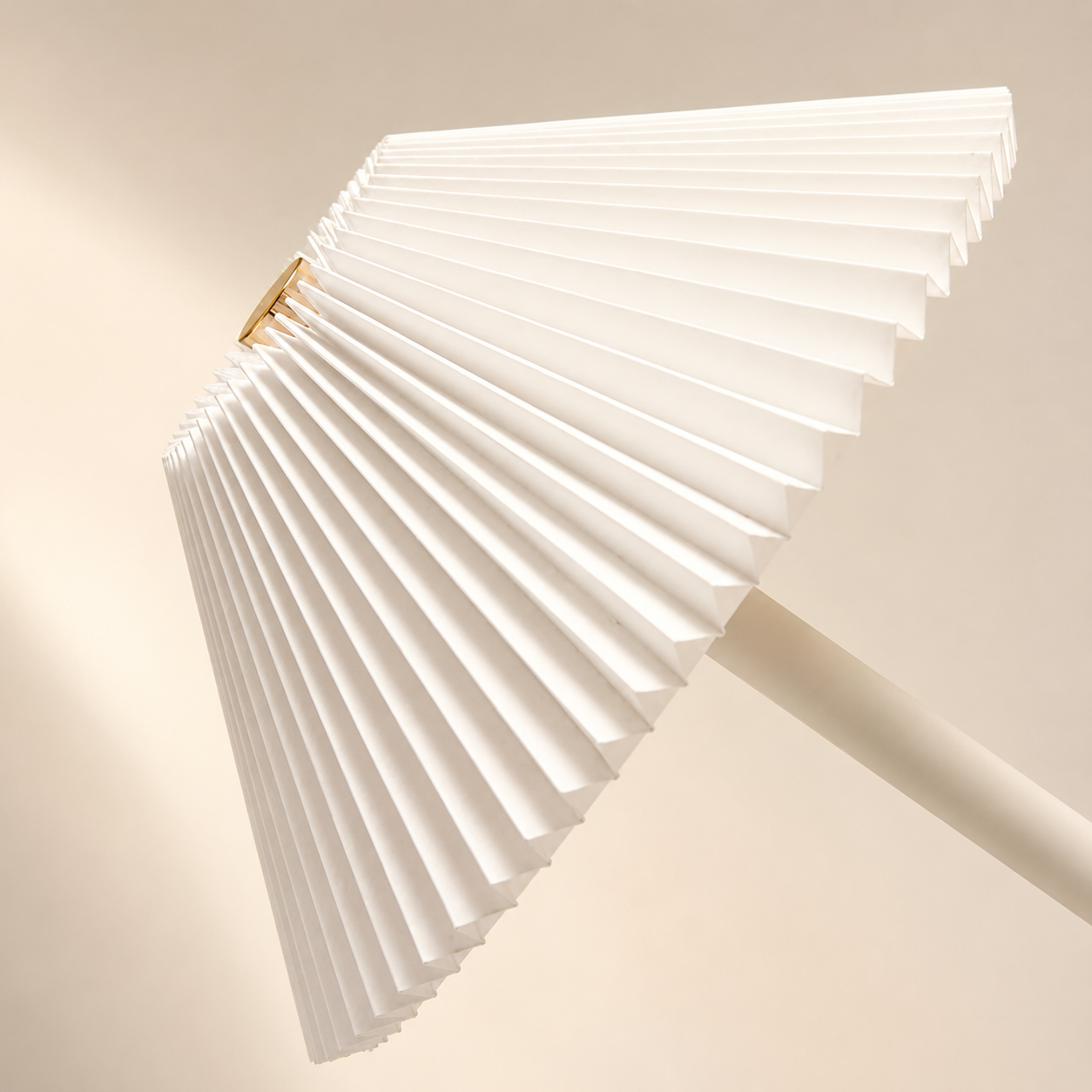 Brass Cone Fabric Table Lamp