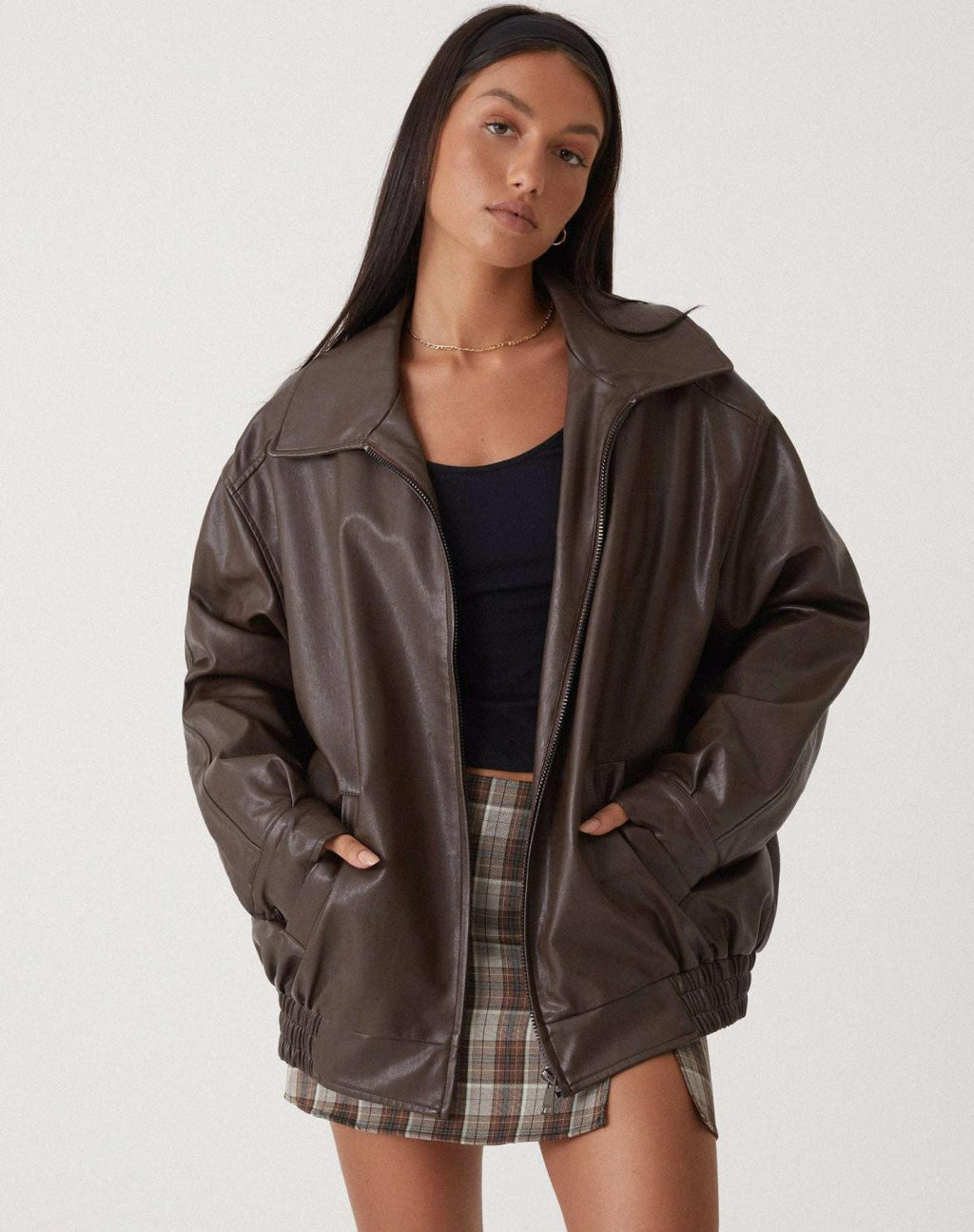 Women’s Fashion Oversized Biker's Bomber Jacket