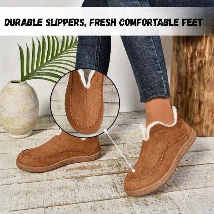 Faux Suede Slipper Booties Arch Support - Image 2