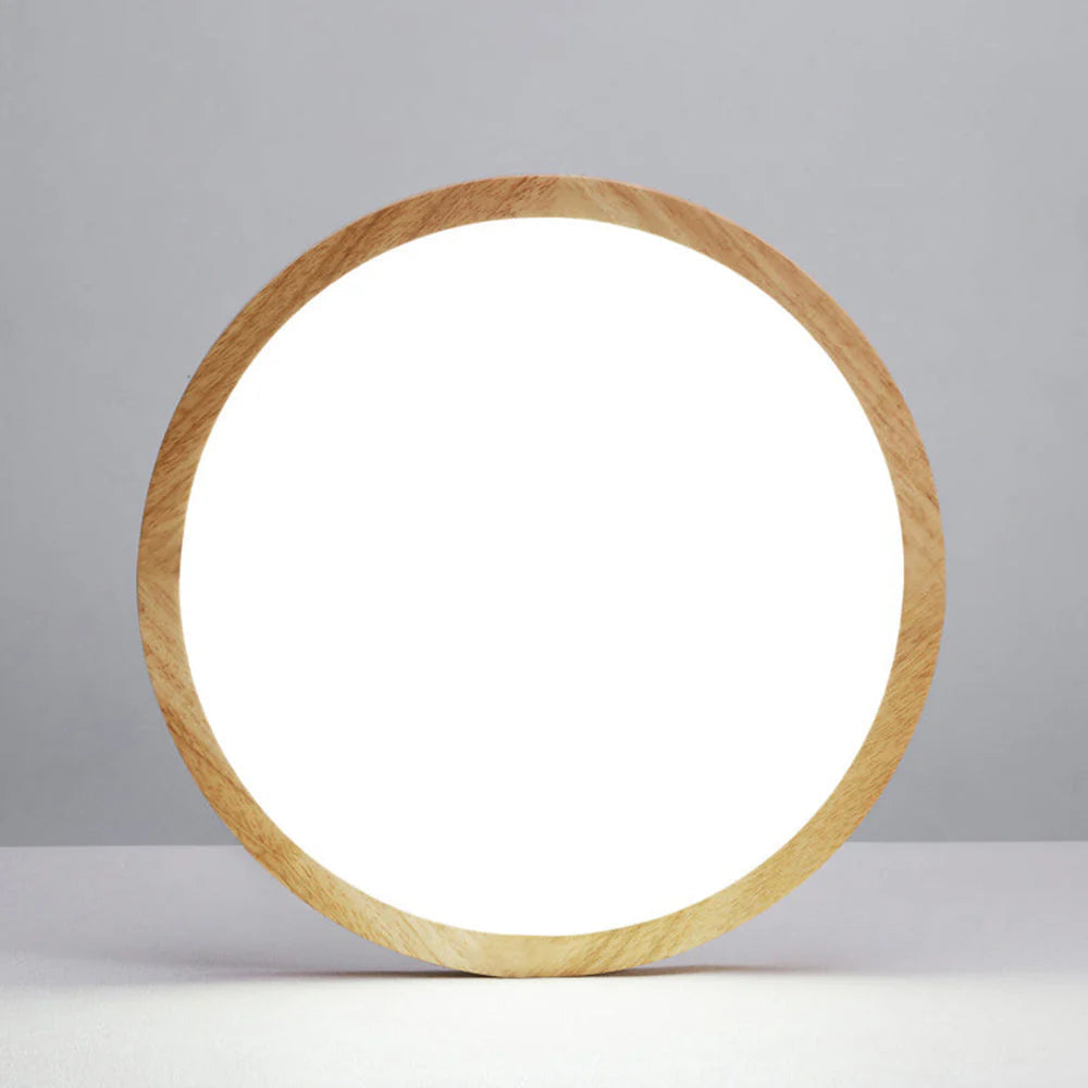 Round Flush Ceiling Light Minimalist Japanese-Inspired Design - Image 11