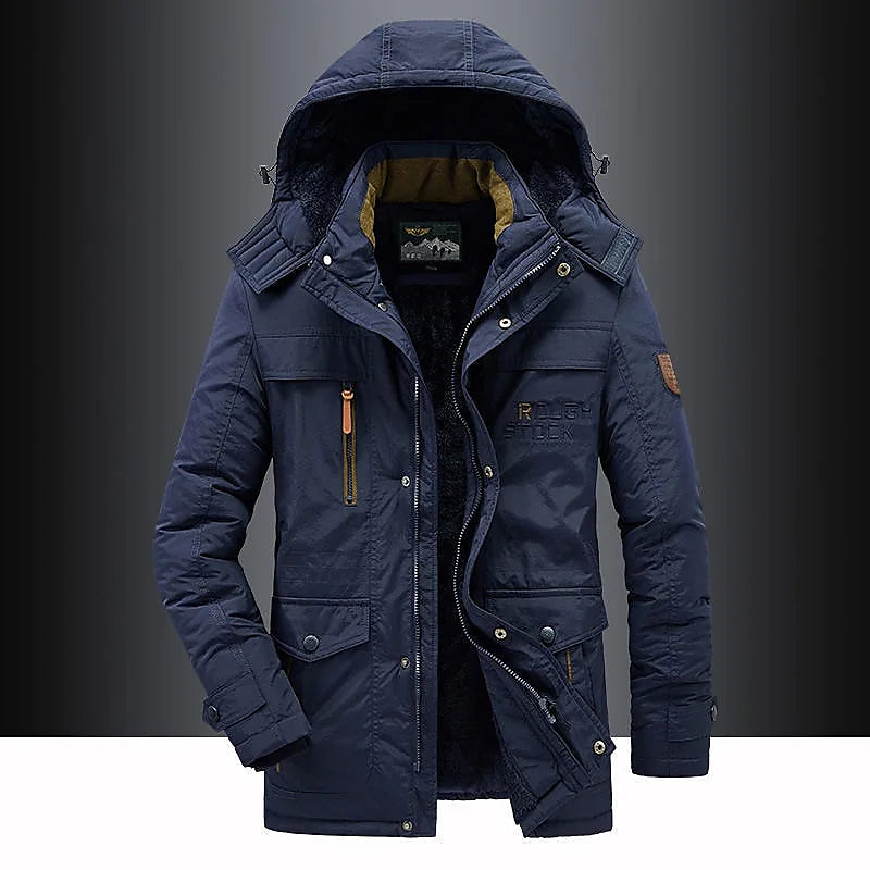 Men’s Winter Warm Hood Jackets with Multi pockets