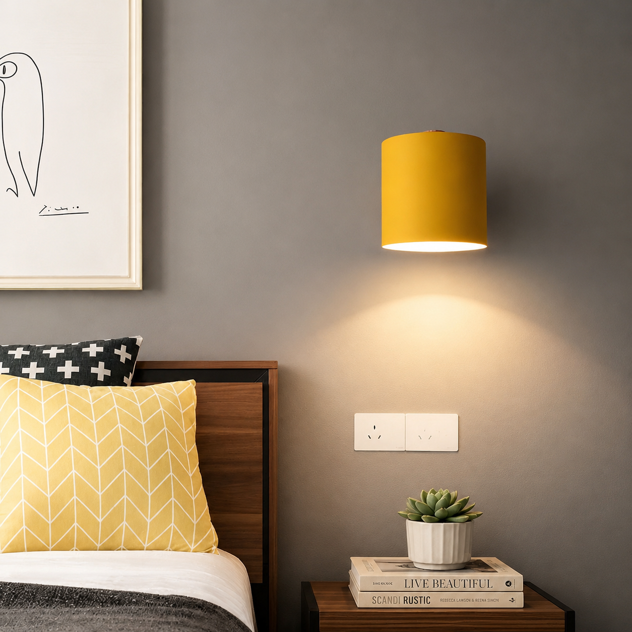 Adjustable Scandinavian Pastel Wall Light