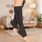 Open Toe Knee High Zipper Compression Socks Graduated Support