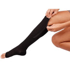 Open Toe Knee High Zipper Compression Socks Graduated Support - Image 13